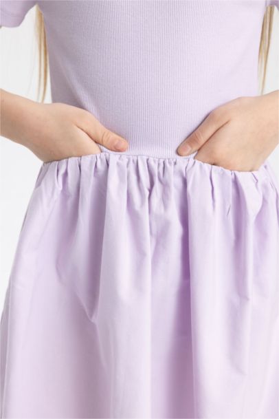 Girl Cotton Short Sleeve Dress