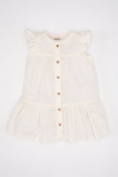 Regular Fit Short Sleeve Woven Dress