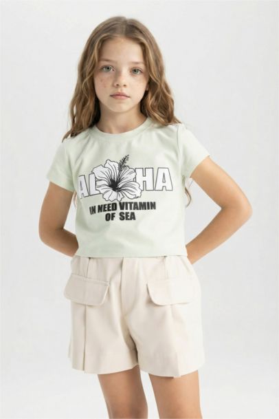 Girl Printed Short Sleeve T-Shirt