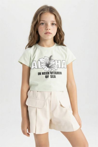 Girl Printed Short Sleeve T-Shirt