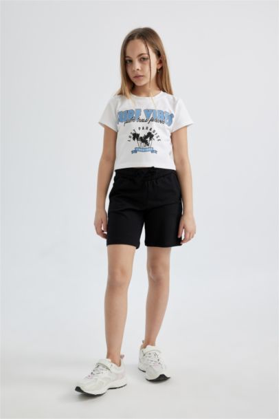 Girl Printed Short Sleeve T-Shirt