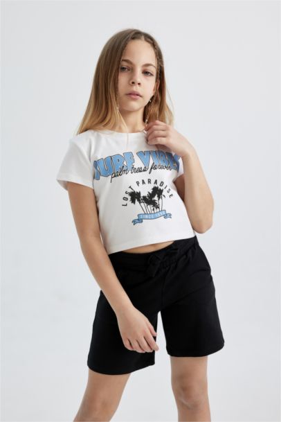 Girl Printed Short Sleeve T-Shirt