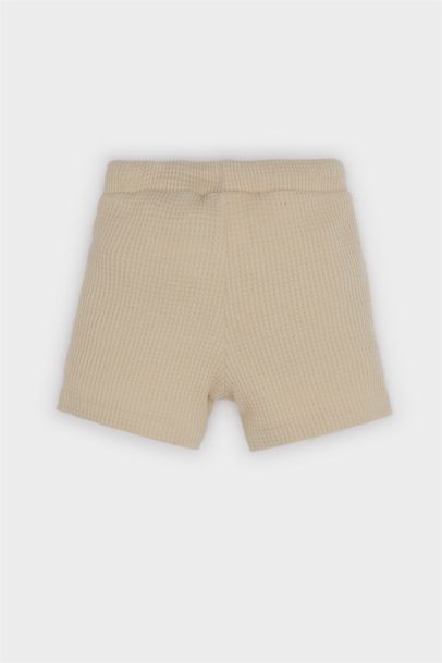 Short en tissu gaufré à taille élastique pour bébé garçon