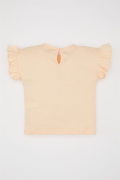 تيشيرت بناتي نص كم بطبعة فراشة