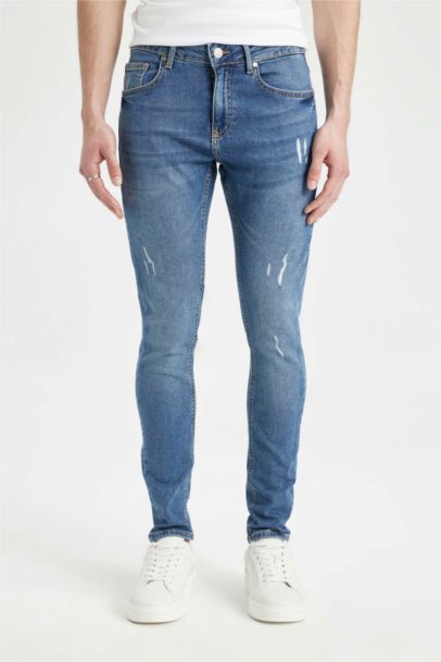 Pantalon Jean Skinny Coupe avec des Détails Déchirés