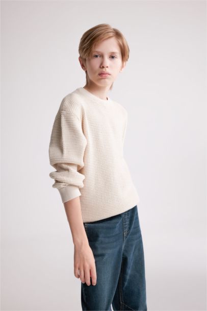 Boy Crew Neck Basic Pullover
