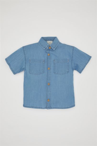 Baby Boy Short Sleeve Denim Shirt
