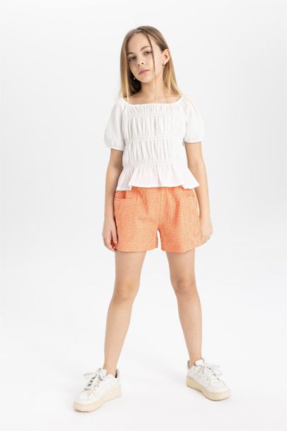 شورت بناتي برتقالي بيبرباج