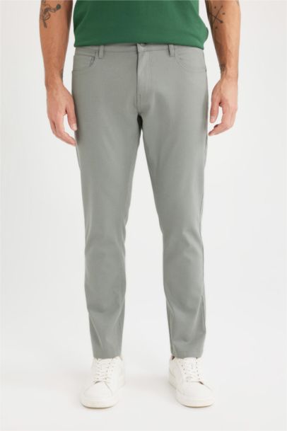 Slim Fit Super Skinny Hem Trousers