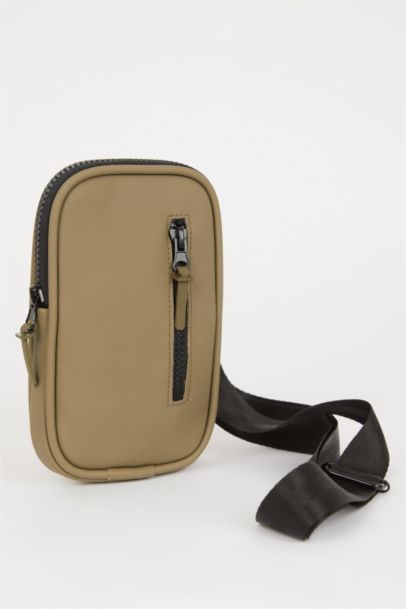 Erkek Orta Suni Deri Telefon Çantası