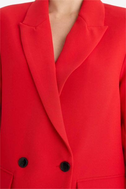 Oversize Fit Jacket Collar Blazer