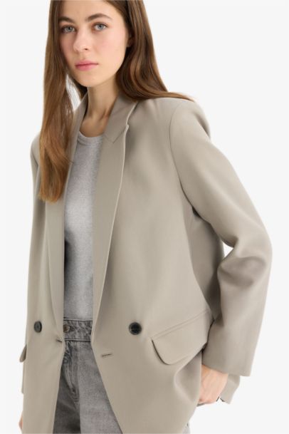 سترة بليزر اوفر سايز بياخة جاكيت