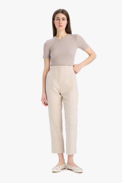 Carrot Fit Super Skinny Hem Zipper Trousers