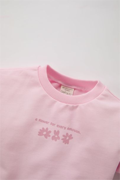 Baby Girl Floral Printed Sweatshirt Sweatpants 2 Piece Set