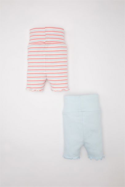 Baby Girl Striped Ribbed Camisole 2 Piece Shorts