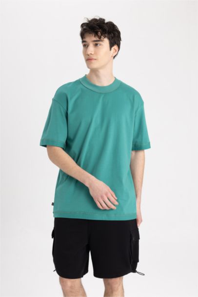 Boxy Fit Crew Neck Short Sleeve T-Shirt