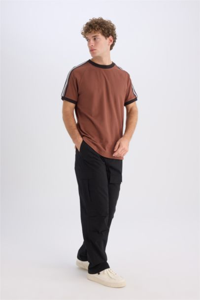 Regular Fit Crew Neck Pique Short Sleeve T-Shirt