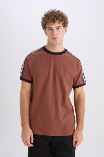 Regular Fit Crew Neck Pique Short Sleeve T-Shirt