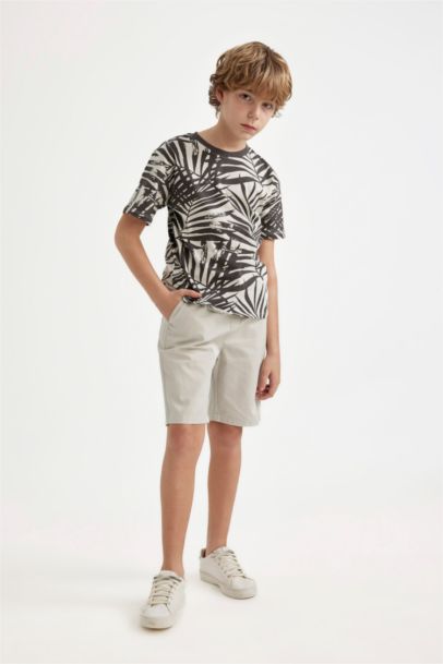 Boy Regular Fit Crew Neck Printed T-Shirt