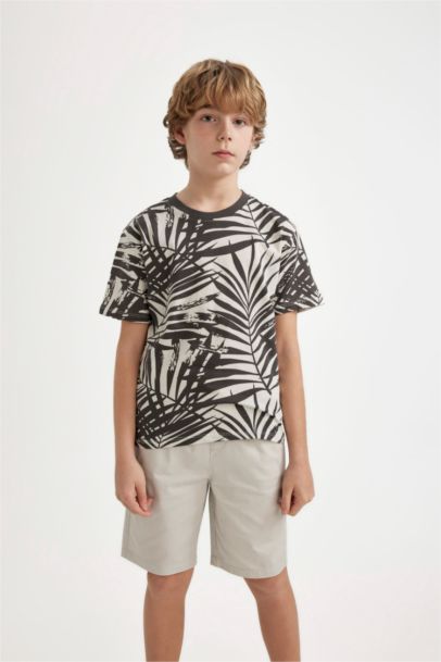 Boy Regular Fit Crew Neck Printed T-Shirt