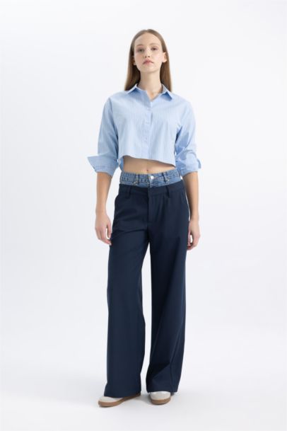 Wide Leg Fit High Waist Jeans