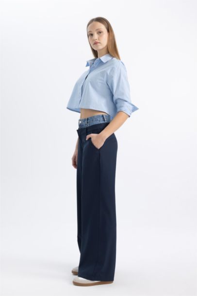 Wide Leg Fit High Waist Jeans