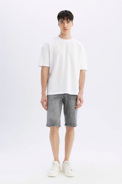 Slim Fit Denim Shorts