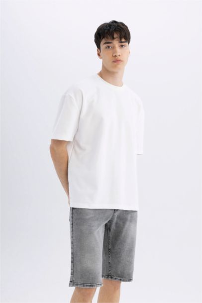 Slim Fit Denim Shorts