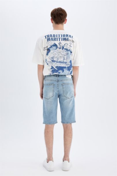Slim Fit Denim Shorts