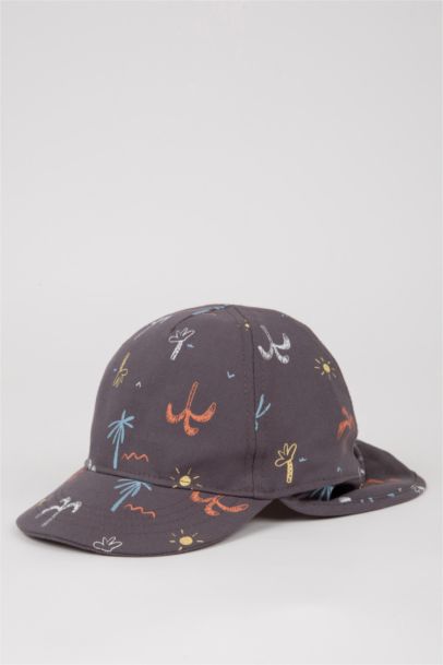 Casquette en Coton avec Protection de la nuque à Motifs pour Bébé Garçon