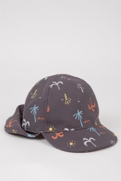 Casquette en Coton avec Protection de la nuque à Motifs pour Bébé Garçon