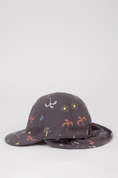 Casquette en Coton avec Protection de la nuque à Motifs pour Bébé Garçon