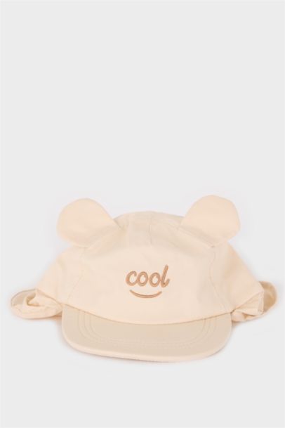 قبعة كاسكيت أولاد من قطن مطرزة