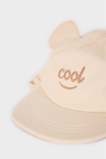 قبعة كاسكيت أولاد من قطن مطرزة