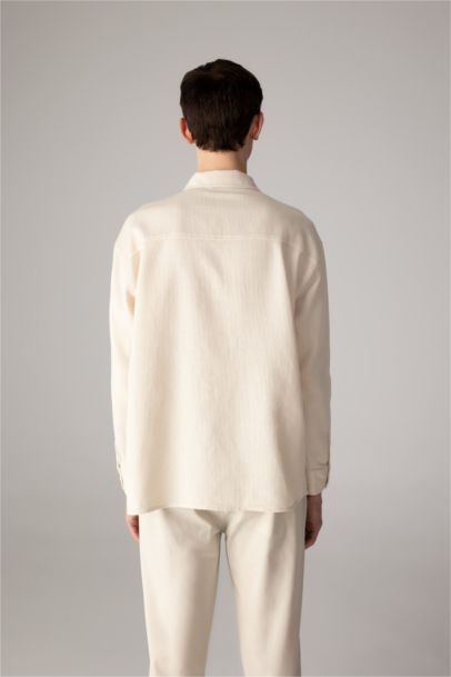 Oversize Fit Polo Collar Cotton Shirt