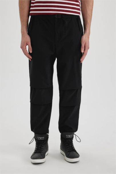 Relax Fit Elastic Band Trousers