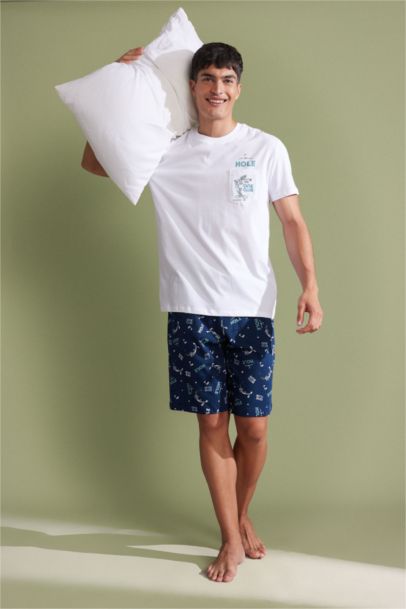 Ensemble Pyjama Jersey coupe régulière à Manches Courtes et Short Looney Tunes