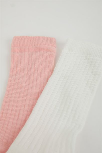 Girl 2 Piece Cotton Long Socks