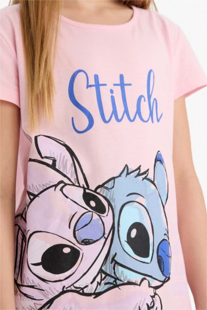 Disney Lilo & Stitch Kısa Kollu Elbise Kız Çocuk
