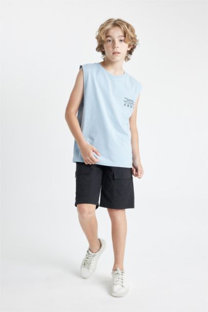 Boy Relax Fit Parachute Shorts
