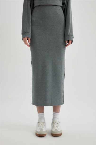 Jupe Tube Midi à Taille Normale