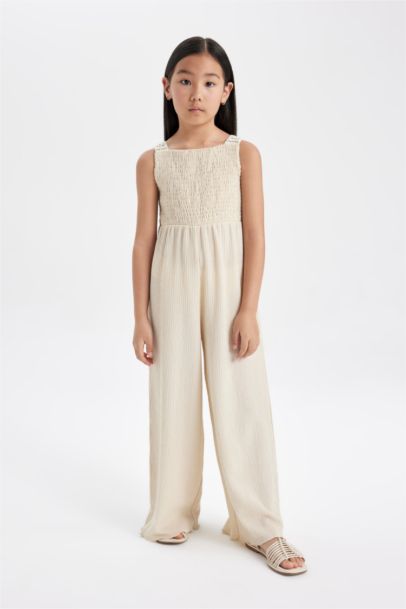 Girl Wrinkled Jumpsuit