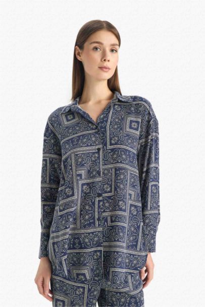 Fall in Love Paisley Viscose Beach Shirt