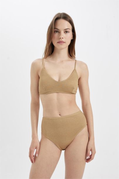 كلوت بكيني قماش لامع قصة عادية من Fall In Love