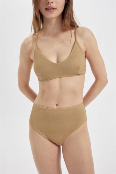 كلوت بكيني قماش لامع قصة عادية من Fall In Love