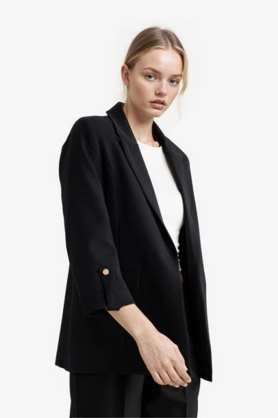 Veste Blazer oversize basique à col tailleur