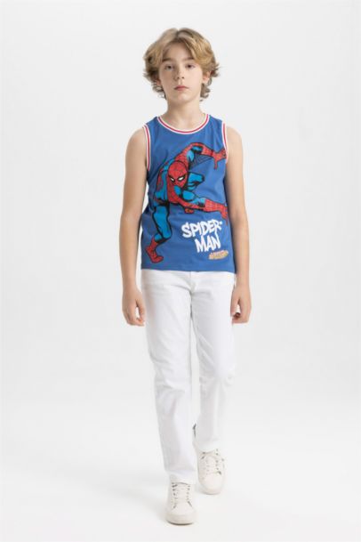 Boy Marvel Comics Crew Neck Sleeveless T-Shirt