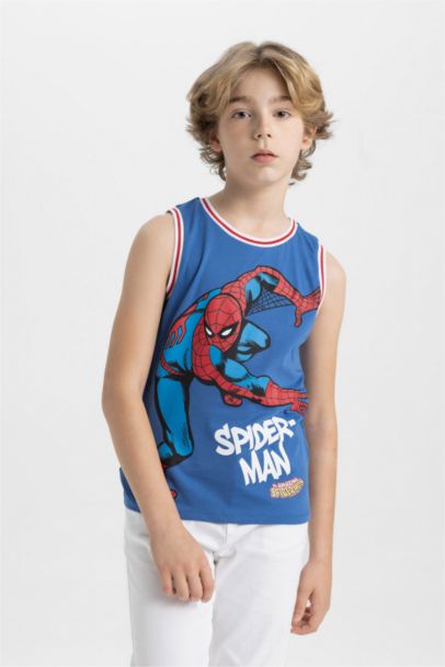 Boy Marvel Comics Crew Neck Sleeveless T-Shirt