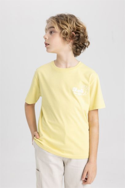 تيشيرت ولادي نص ردن مطبوع قصة عادية