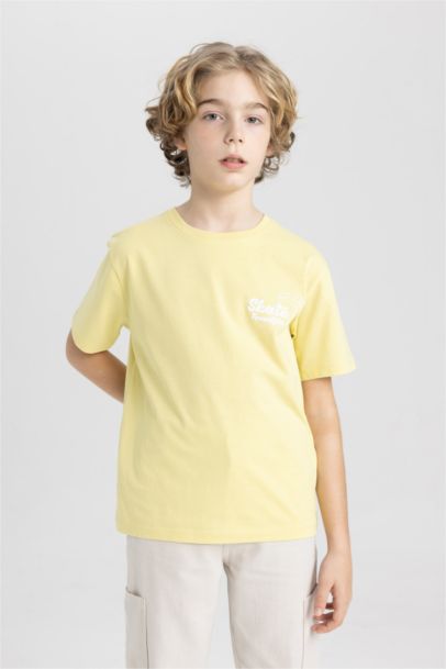 تيشيرت ولادي نص ردن مطبوع قصة عادية